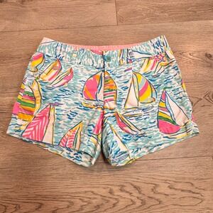 Lilly Pulitzer Sailboat‎ Print Shorts OG You Gotta Regatta Size 2